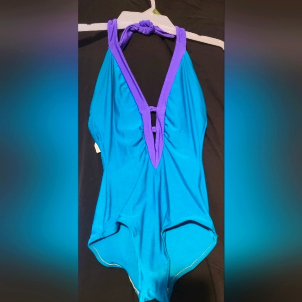 Vintage ladies one piece Wavelenghts swimsuit